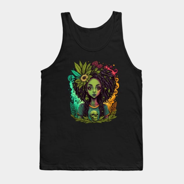 Goddess of Marijuana Tank Top by Cute Occult